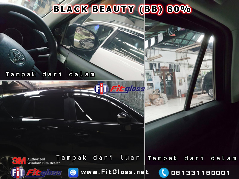 Keunggulan Mobil Dipasang Kaca Film 3M Black Beauty 5% BB5