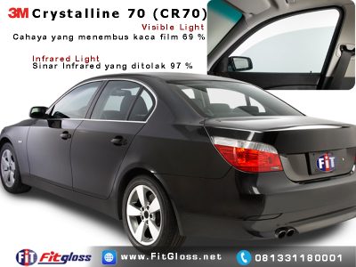 Contoh Mobil Dipasang Kaca Film 3M Crystalline 70% CR70
